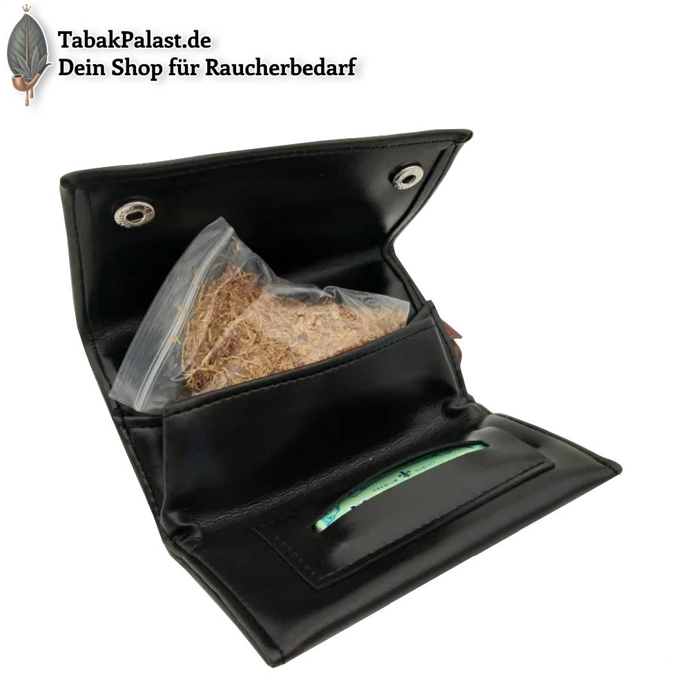 Tragbare Tabaktasche aus Lederimitat