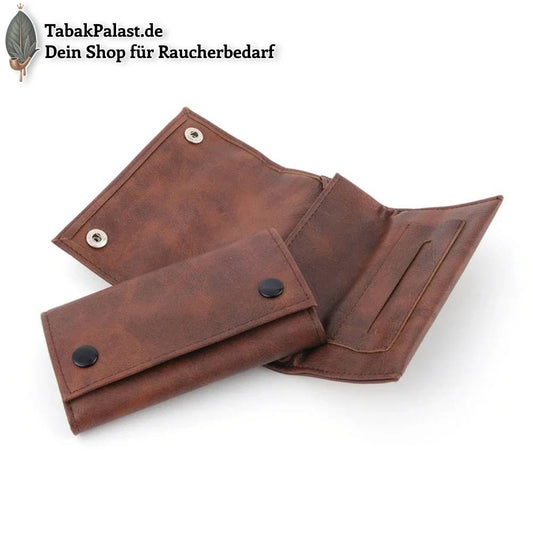 Tragbare Tabaktasche aus Lederimitat